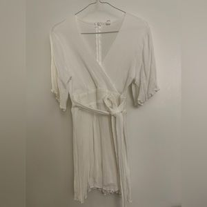Wrap Style Dress - White